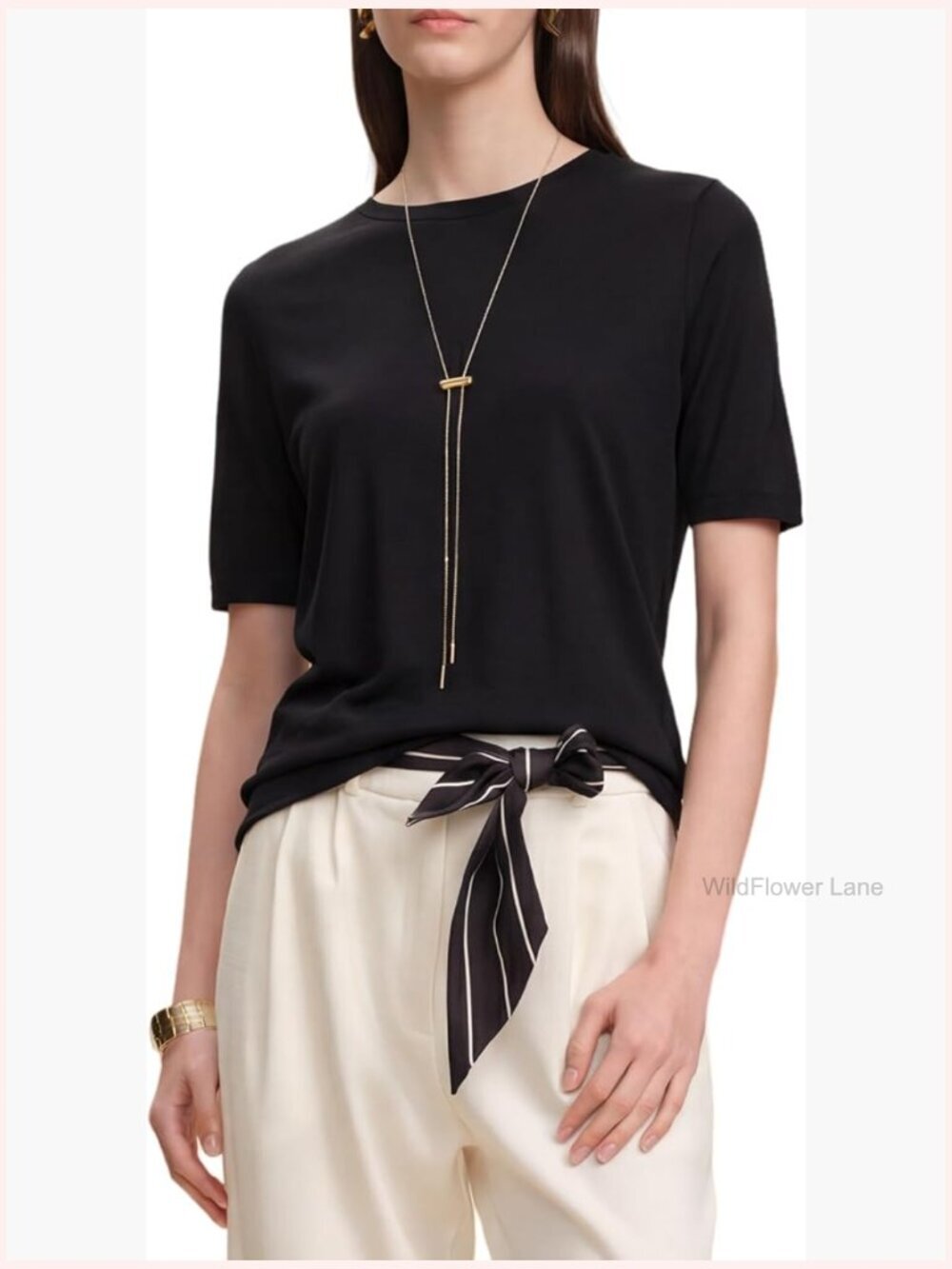 100% Silk Tees Short Sleeve Crew Neck Basic Casual Dressy T Shirt
